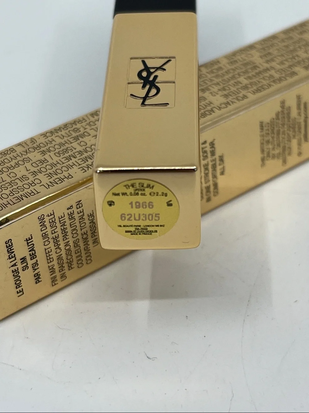 Yves Saint Laurent The Slim Leather-Matte Lipstick 1966 Rouge Libre .08 Oz.